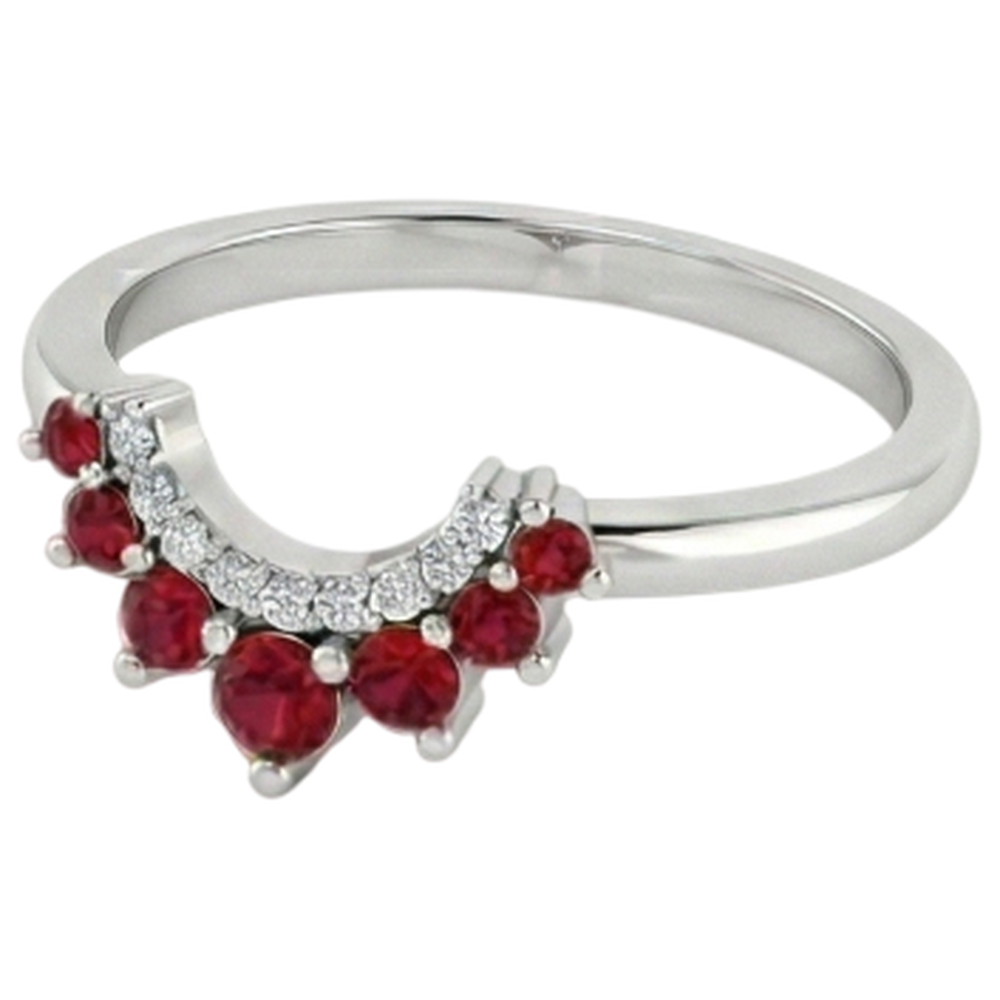 echter round rubin 1Karat ring Detailansicht