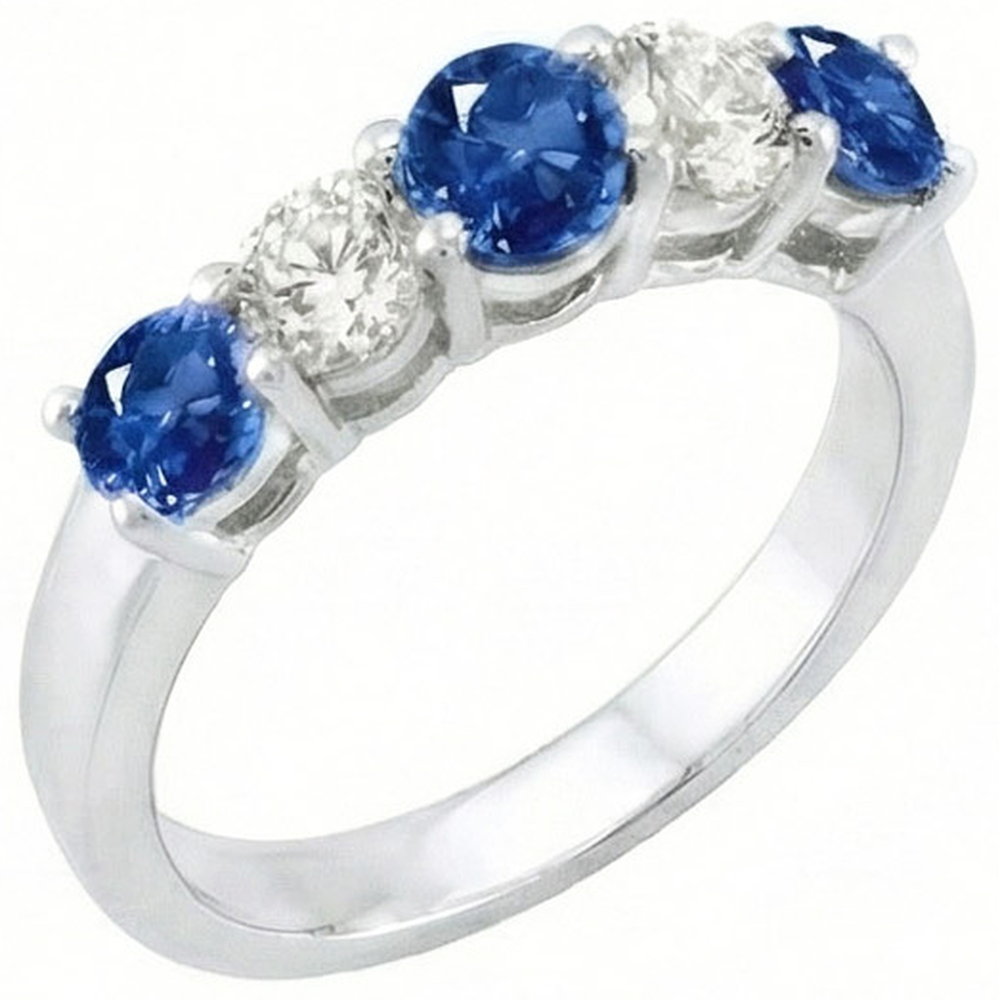 echter round saphir 1.50Karat ring Detailansicht