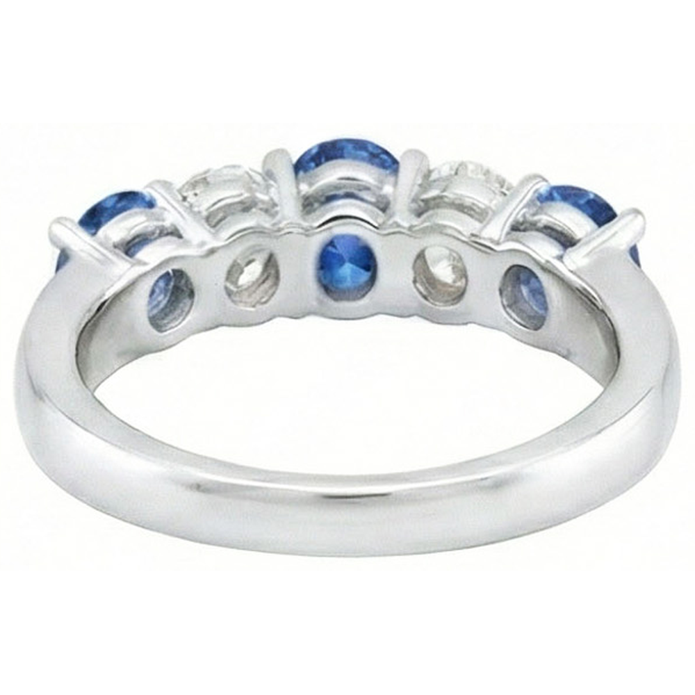 echter round saphir 1.50Karat ring Profilansicht