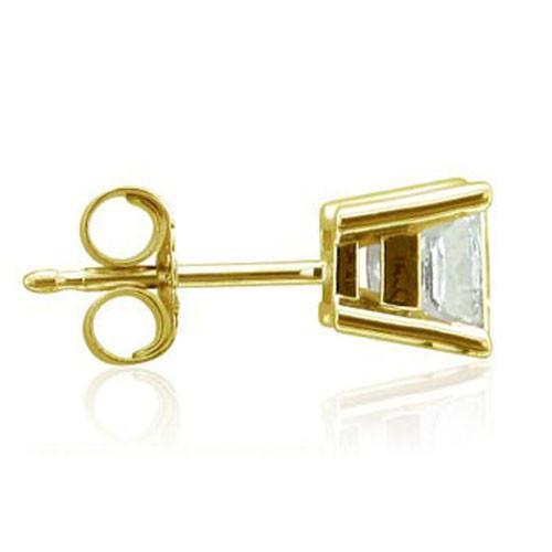 Einzelner Natürliche Diamant Ohrstecker Herren Schmuck 0.50 Ct.