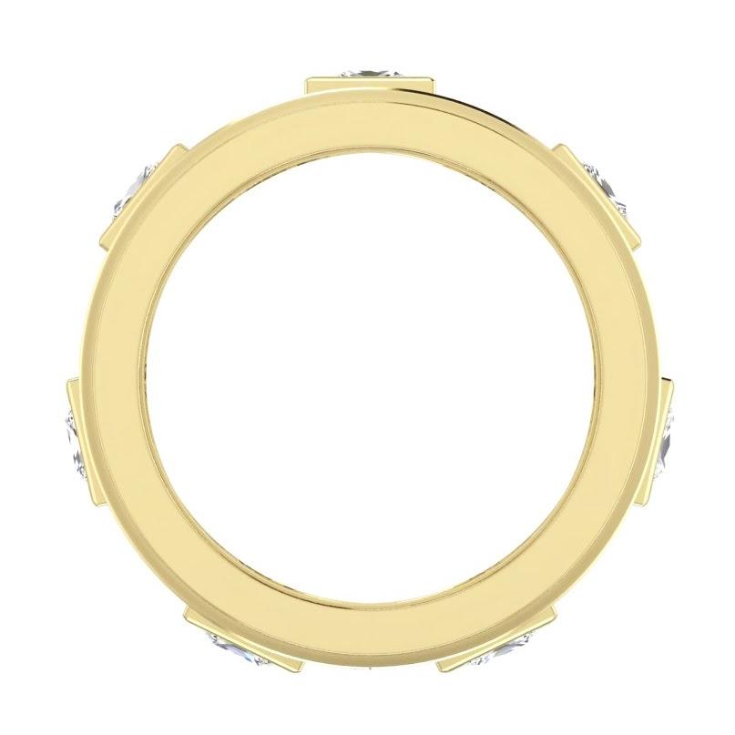 Einzigartig Zwei Farbiger Herren Ring Mit Naturlichen Aus Der Erde Gewonnenen Diamanten im Prinzess Schliff