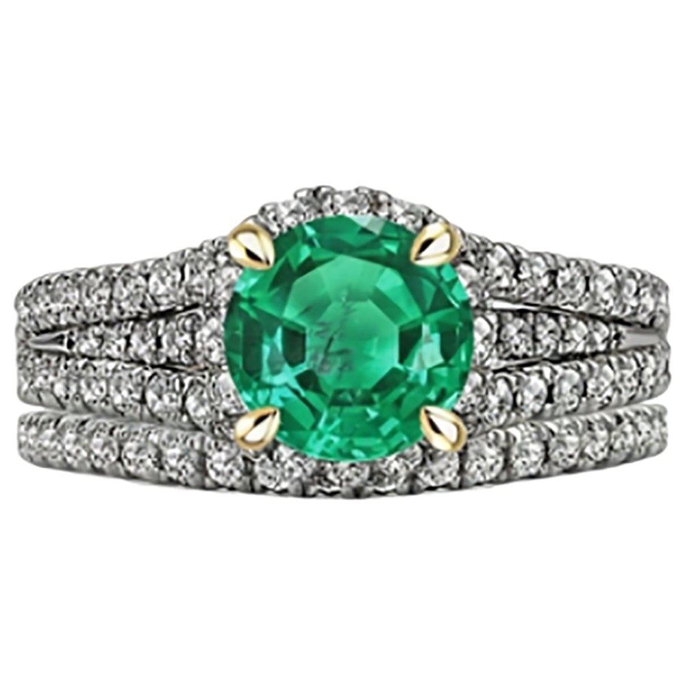 Brillanter Schmuckstein-Ring 2,50 Karat – Draufsicht