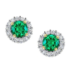 Handgefertigter Edler Smaragd Gemstone Earring 1,50 Karat von