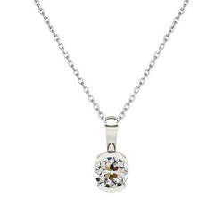 1 Karat Diamant Anhänger-Halskette in 14K Weißgold