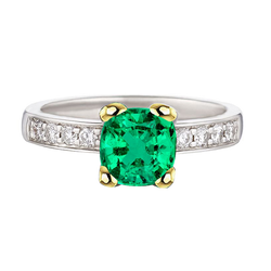 Edler Schmuckstein-Ring mit GIA-Geprüft Edler Smaragd – 3 Karat