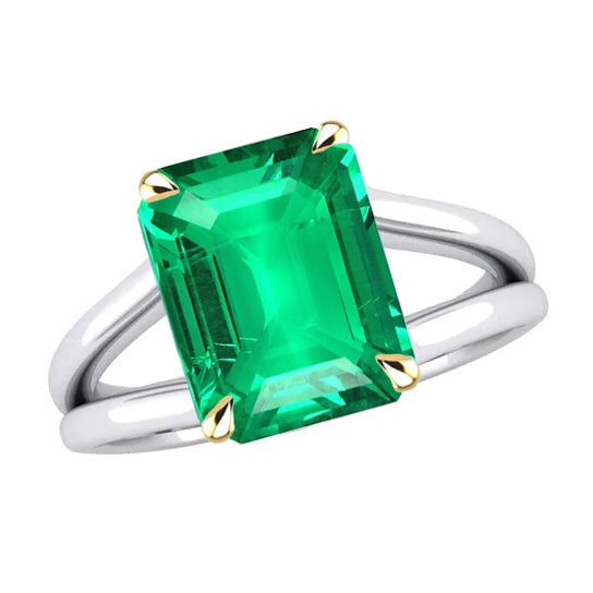 Natürlicher Smaragd Schmuckstein-Ring – Hauptansicht