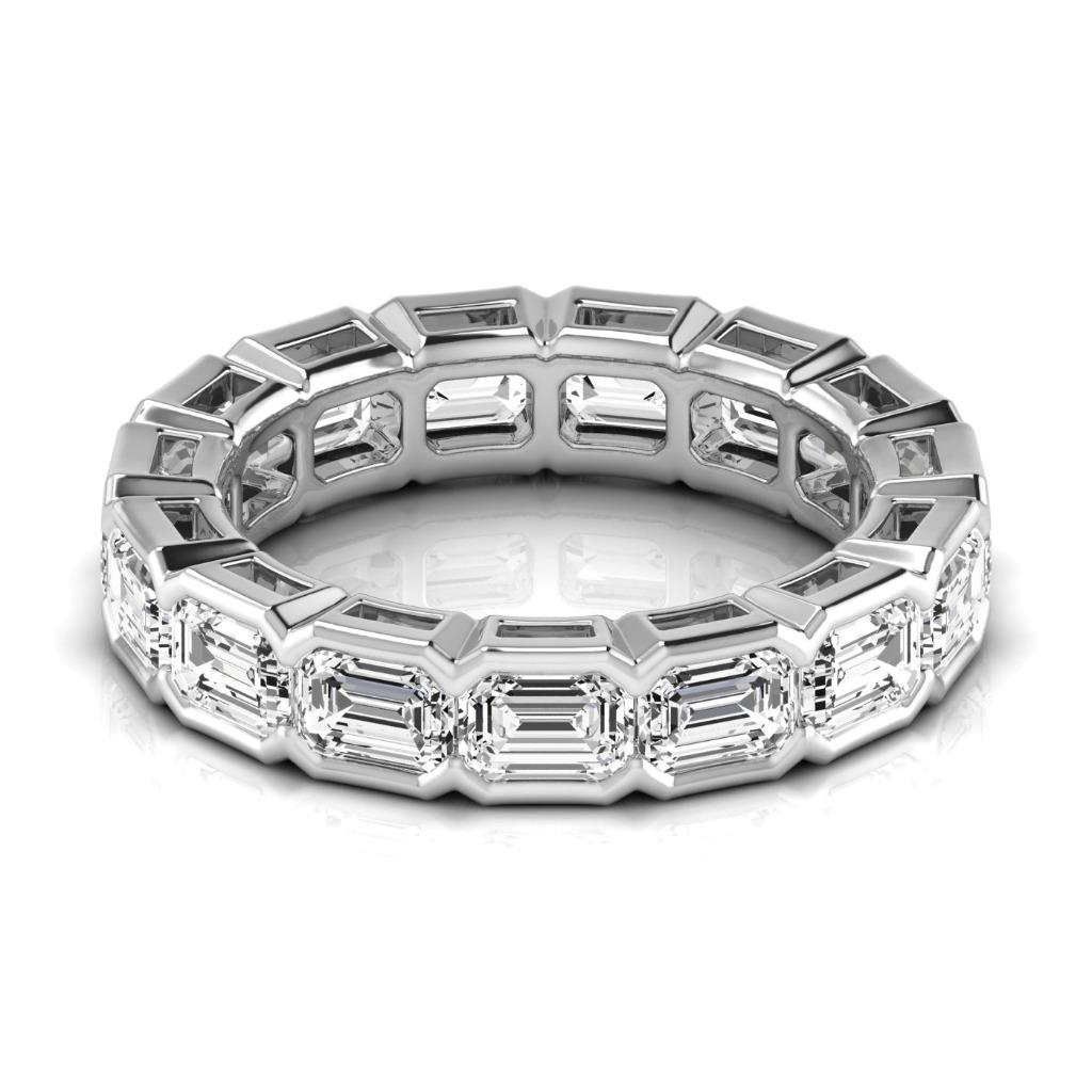 Eternity Band 14K Weißgold mit Diamant – Frontansicht