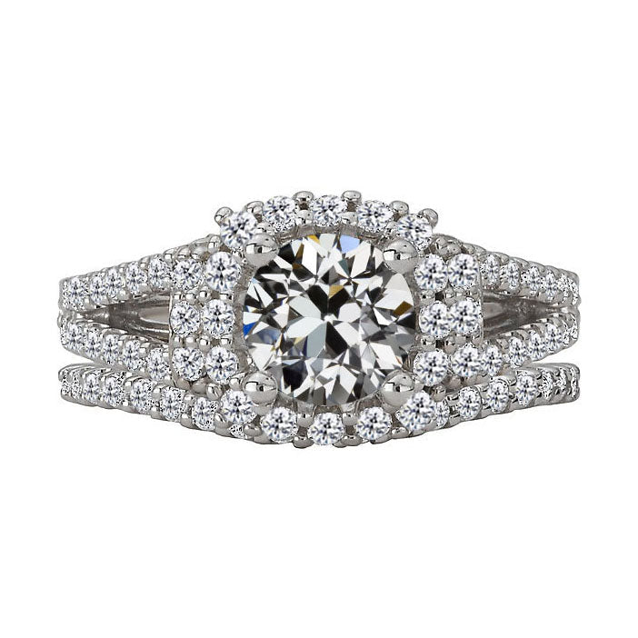 Verlobungsring 14K Weißgold mit Brillant – Hauptansicht