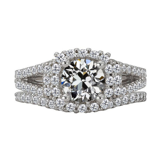 Verlobungsring 14K Weißgold mit Brillant – Hauptansicht