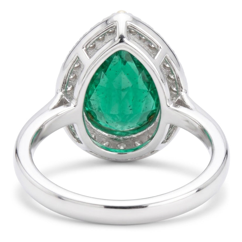 Erdgewonnener Smaragd Farbstein-Ring – Zweifarbiges 14K Gold 2