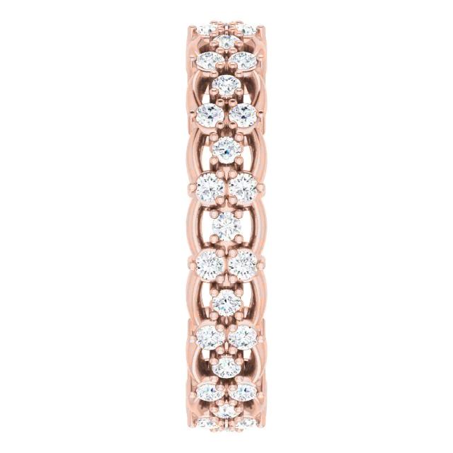 Eternity Ehering 1,50 Karat Runder Echt Diamant Roségold Schmuck