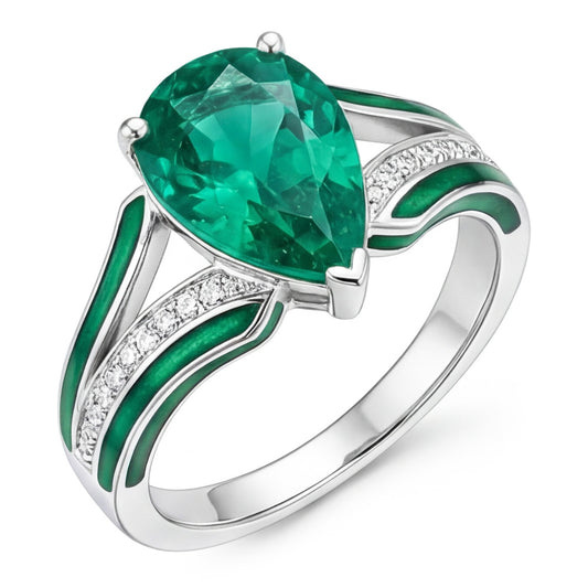 Exquisiter Edler Smaragd Edelstein-Ring 2,50 Karat – 14K