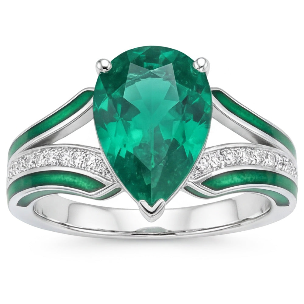 Exquisiter Edler Smaragd Edelstein-Ring 2,50 Karat – 14K
