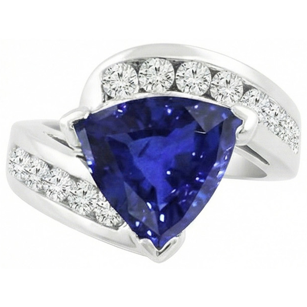 echter trillion diamant 4Karat ring Seitenansicht