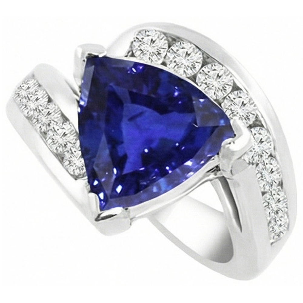 echter trillion diamant 4Karat ring Draufsicht