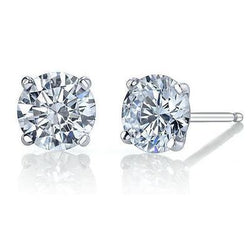 Flower Style 1,00 Karat Echt Diamanten Ohrstecker Weißgold 14K