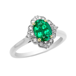 Premium Edelstein-Ring mit Pavé Smaragd – 2 Karat
