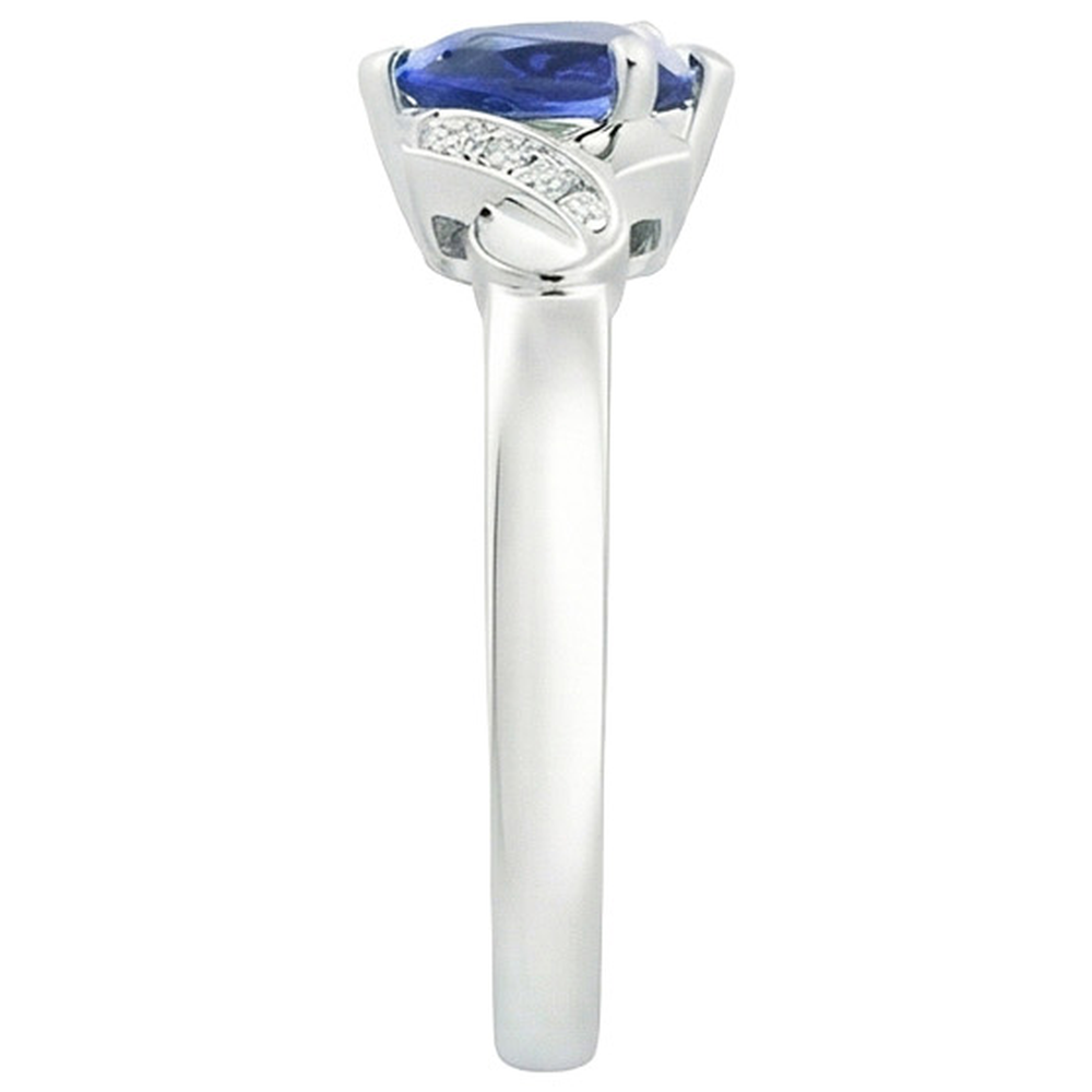 echter round diamant 3.25Karat ring Profilansicht
