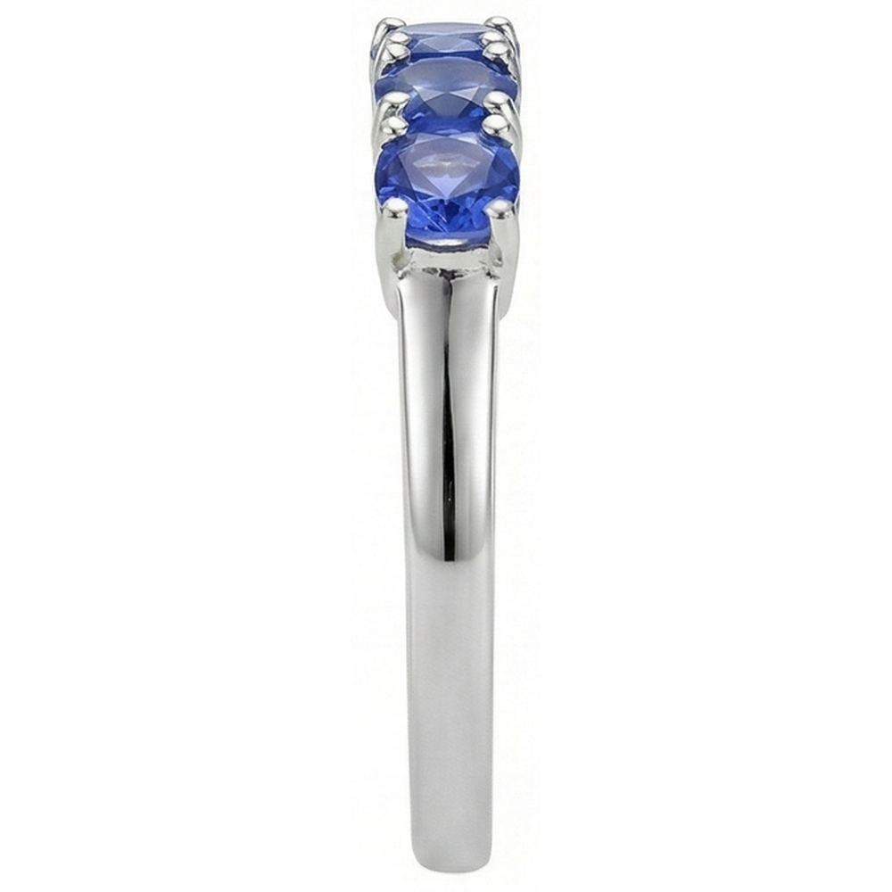 echter round tansanit 2.50Karat memoire-ring Draufsicht