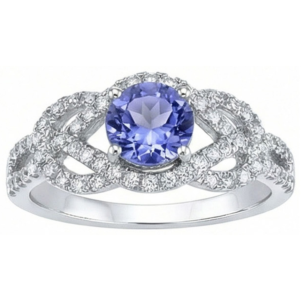 echter round diamant 6Karat ring Seitenansicht