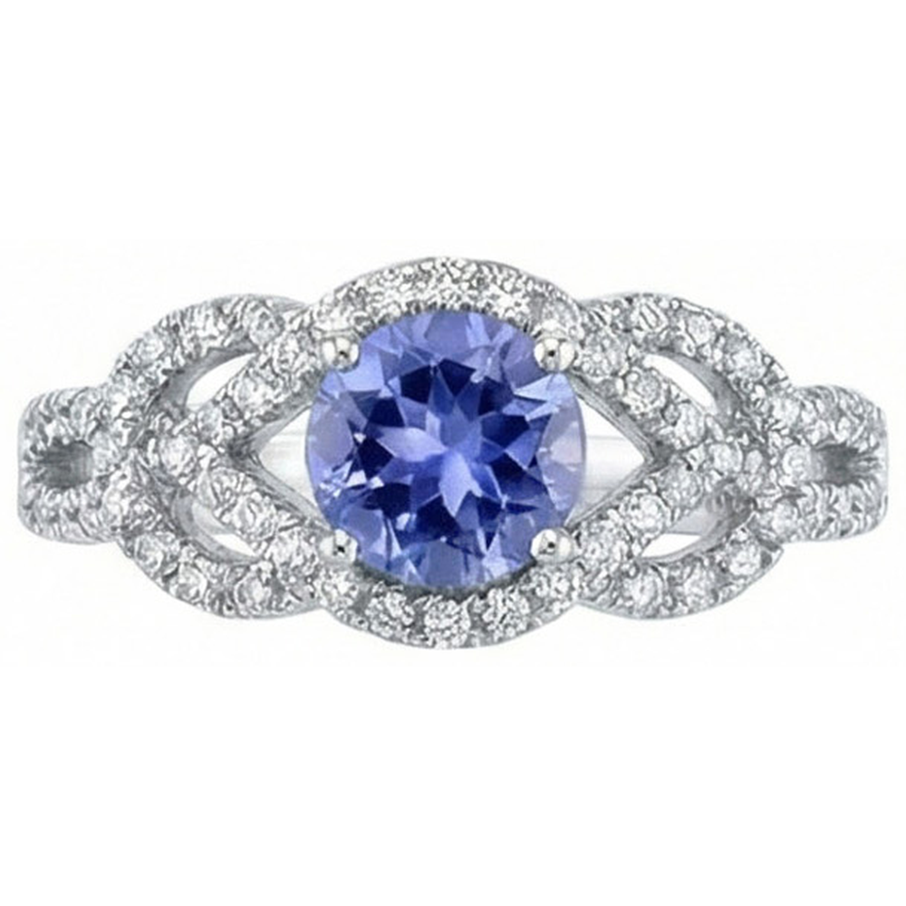 echter round diamant 6Karat ring Detailansicht