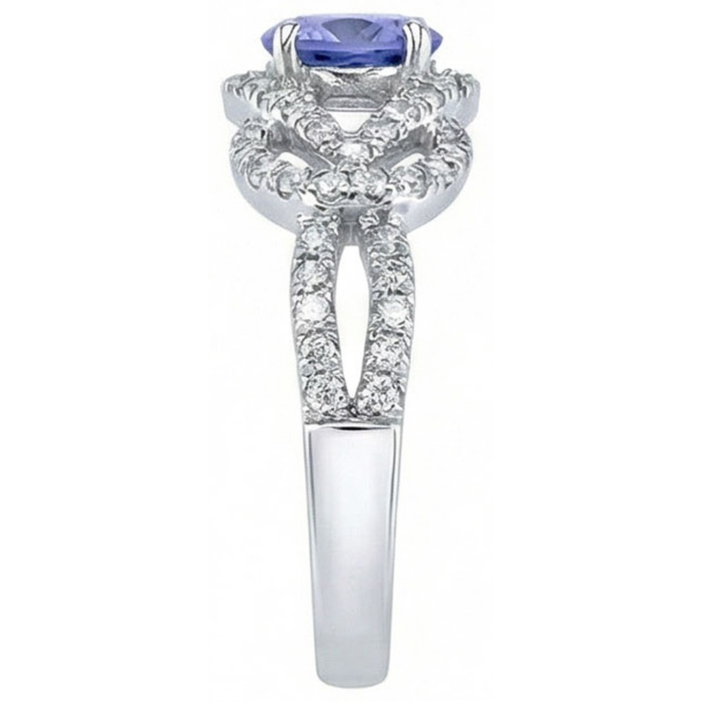 echter round diamant 6Karat ring Draufsicht
