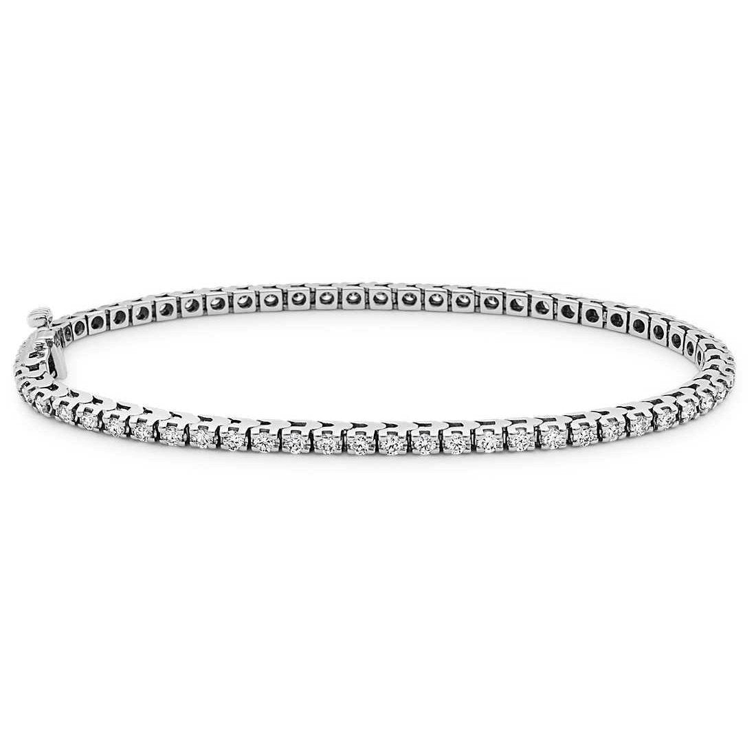 FunkelndFunkelnd Echt DiamantLady Tennis Armband Krappenset 3,10 Karat WG 14K