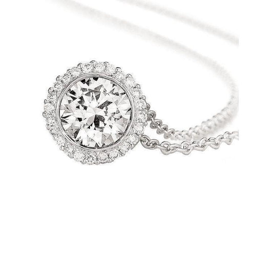 echter round diamant 2.24Karat anhänger Vorderansicht