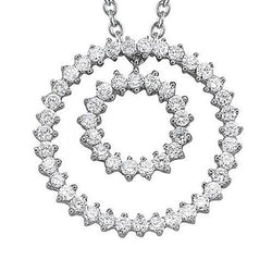 Funkelnde Halskette Mit Natürliche Diamantanhänger Und Kette 2,75 Karat WG 14K