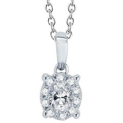 echter oval diamant 2.45Karat anhänger Vorderansicht