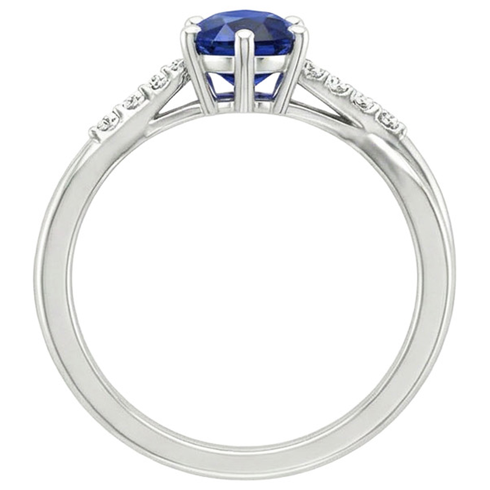 echter round diamant 4.50Karat ring Seitenansicht