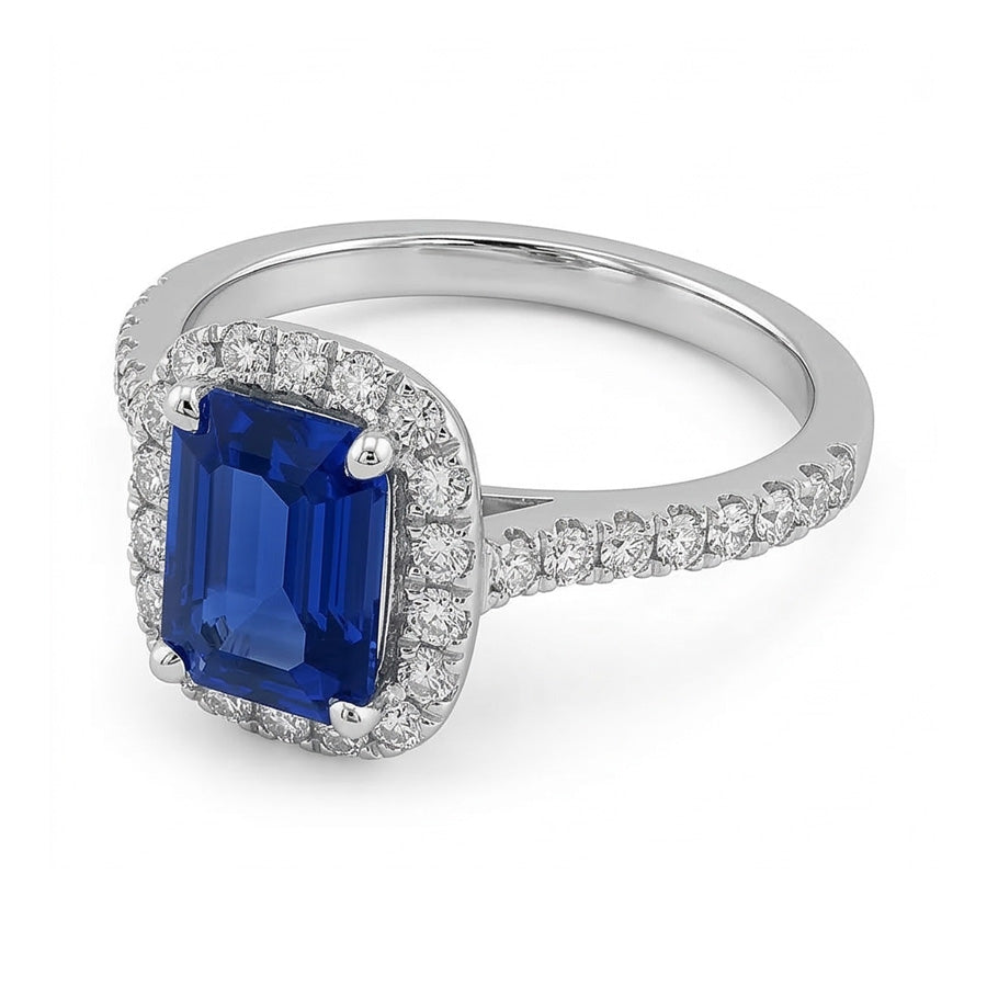 echter round diamant 3.50Karat ring Draufsicht