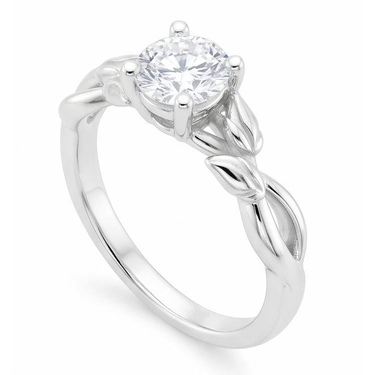 echter round diamant 2.50Karat ring Draufsicht