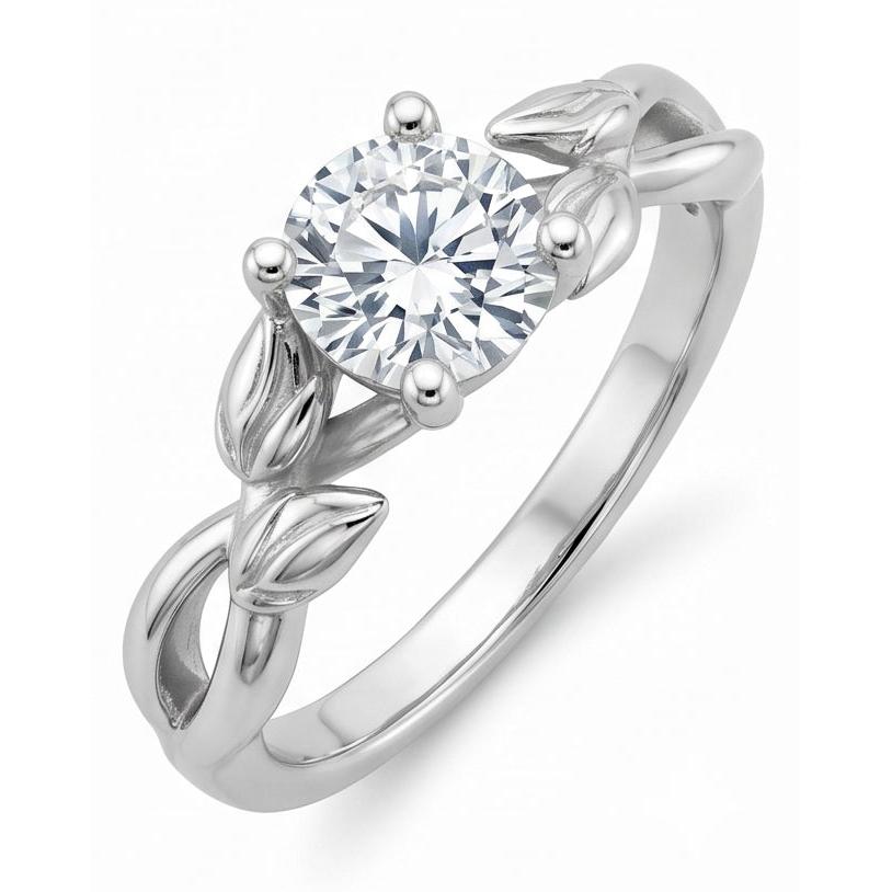 echter round diamant 2.50Karat ring auf Weiß