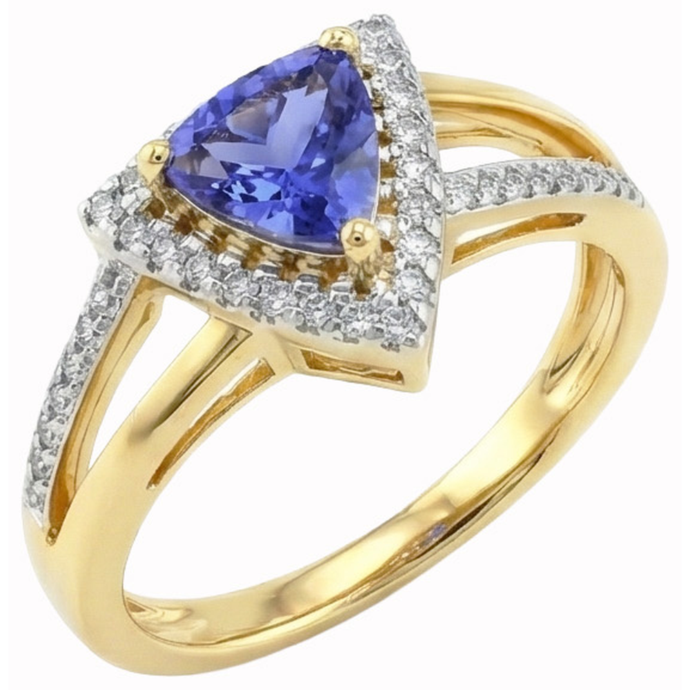 Funkelnder Sri Lanka Blue Saphir Diamanten 1.51 Ct Ring