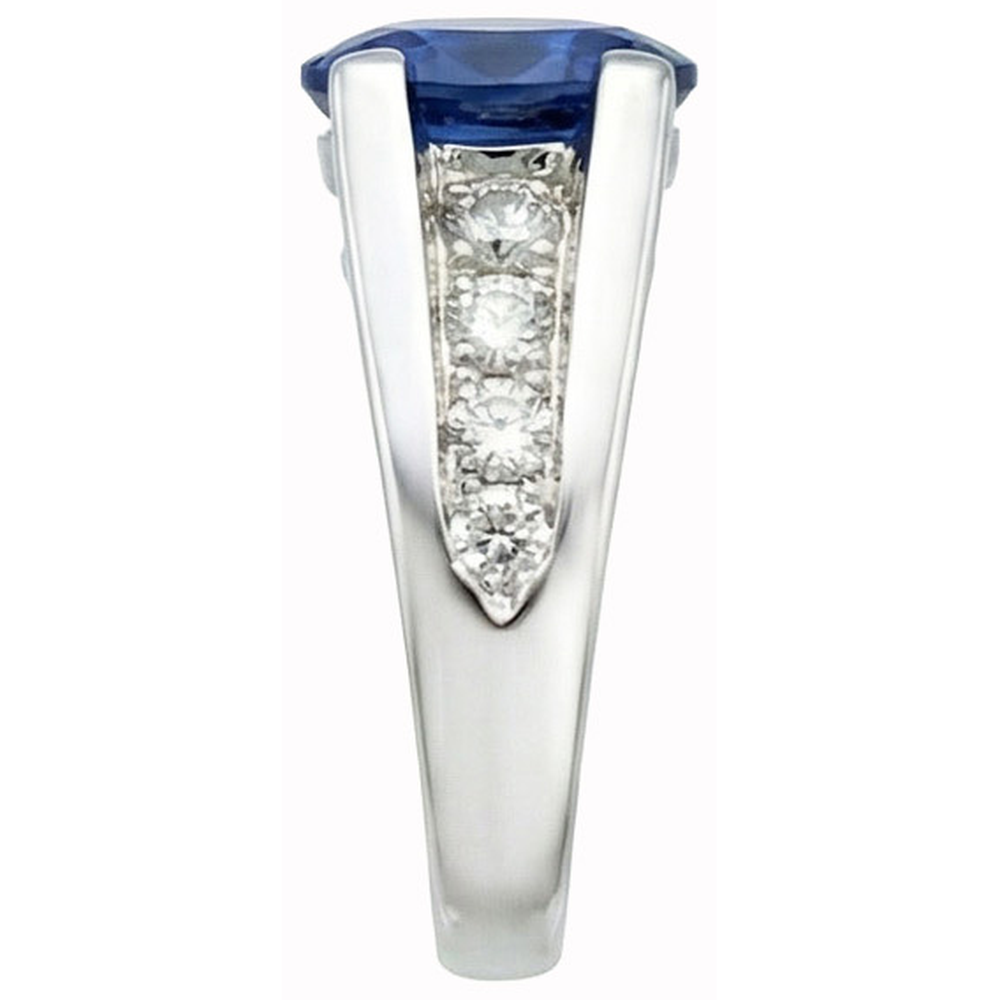 echter oval diamant 2.10Karat ring Draufsicht