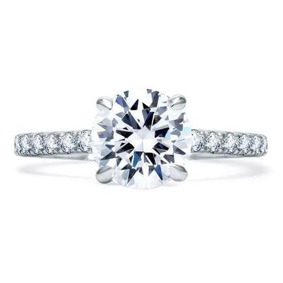 Funkelnder 4,20 Karat Natürliche Diamant-Solitär Mit Akzenten Jubiläumsring
