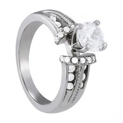 Funkelnder Echt Diamant-Verlobungsring 1,75 Ct. Weißgold 14K