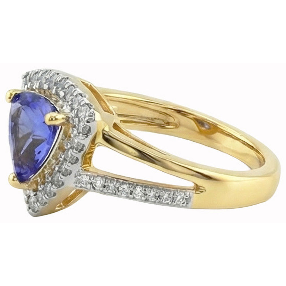 Funkelnder Sri Lanka Blue Saphir Diamanten 1.51 Ct Ring