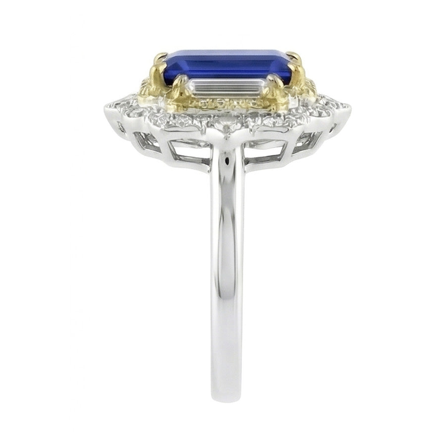 echter baguette diamant 6.75Karat ring Detailansicht