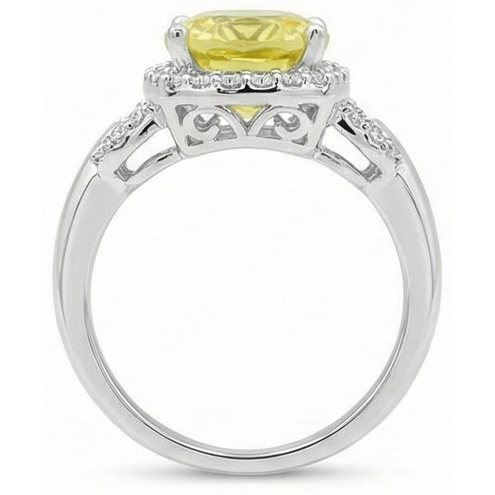 echter round diamant 4Karat ring Draufsicht