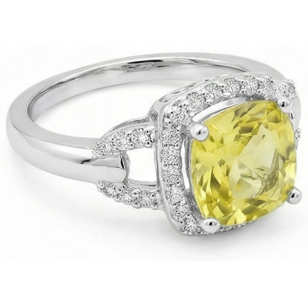 echter round diamant 4Karat ring Profilansicht