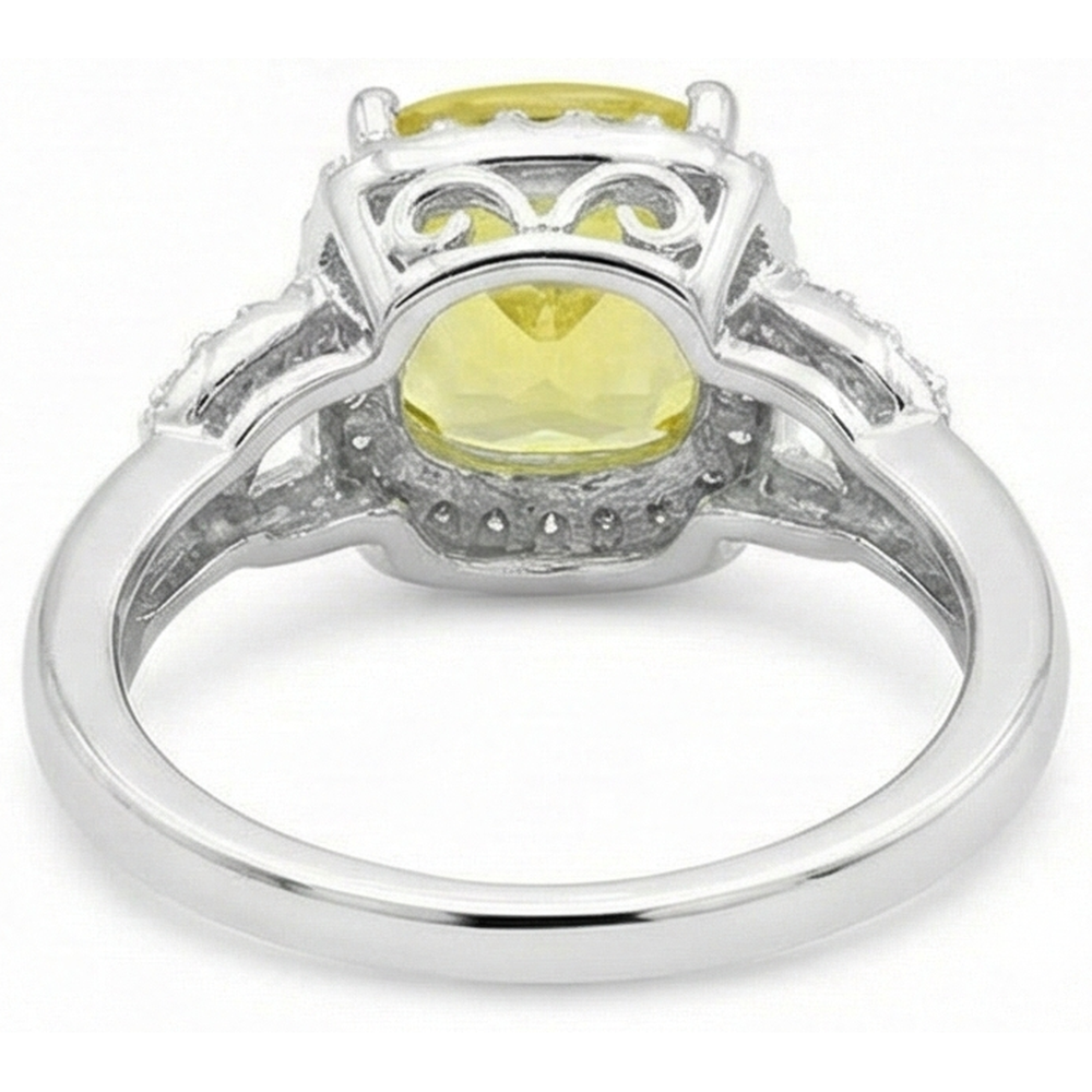 echter round diamant 4Karat ring auf Weiß