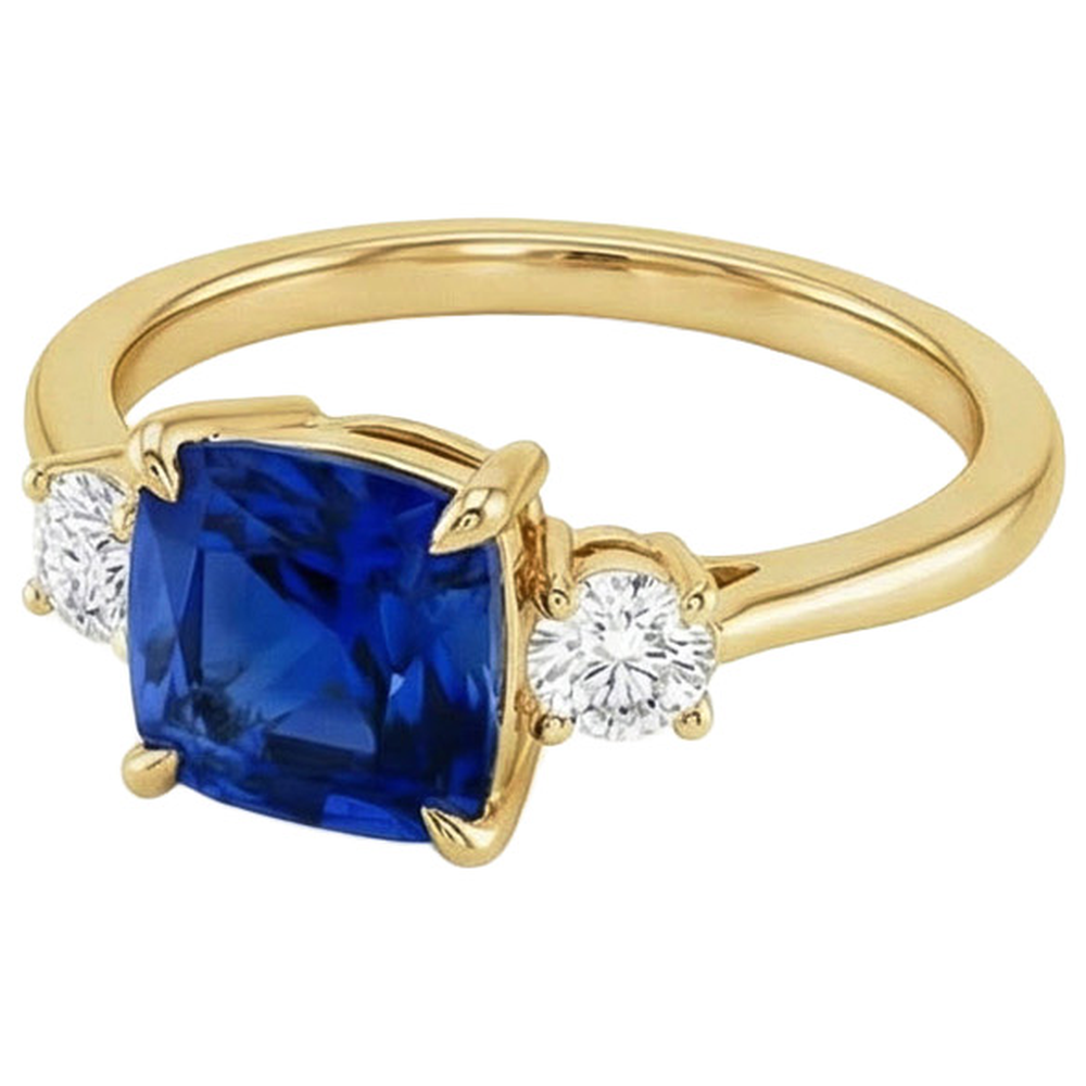 echter round diamant 2.50Karat ring Draufsicht