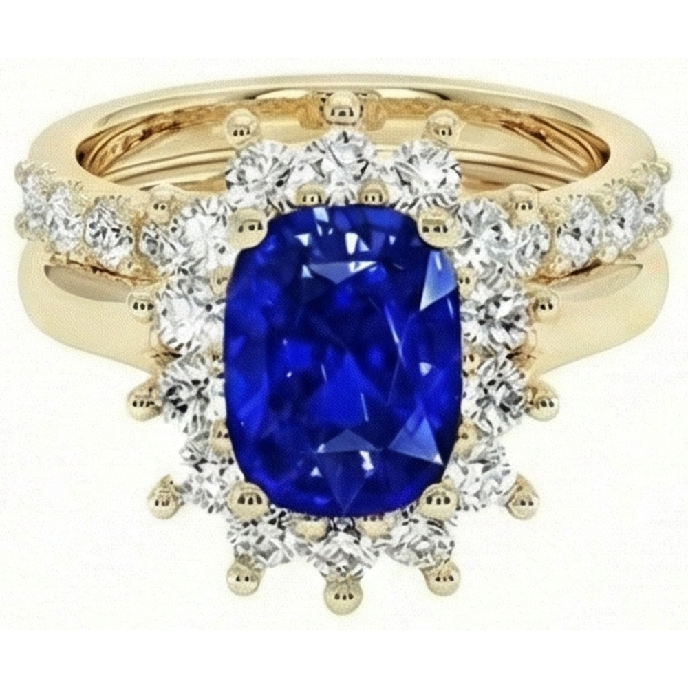 echter round diamant 7.50Karat ring Vorderansicht