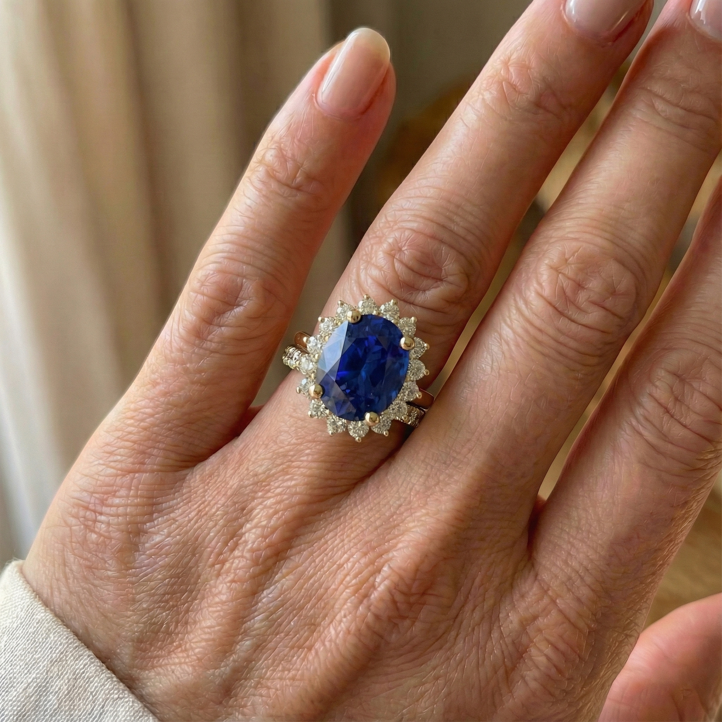 echter round diamant 7.50Karat ring auf Weiß