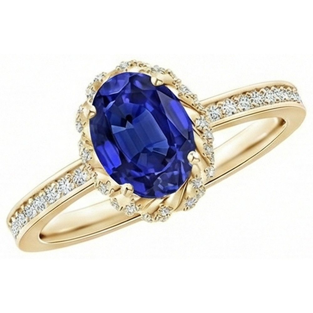 echter oval diamant 5.50Karat ring Vorderansicht