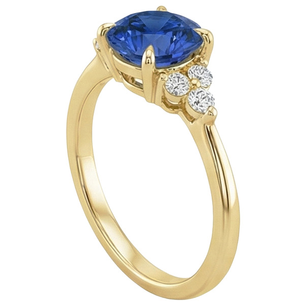 echter round diamant 2.50Karat ring Draufsicht