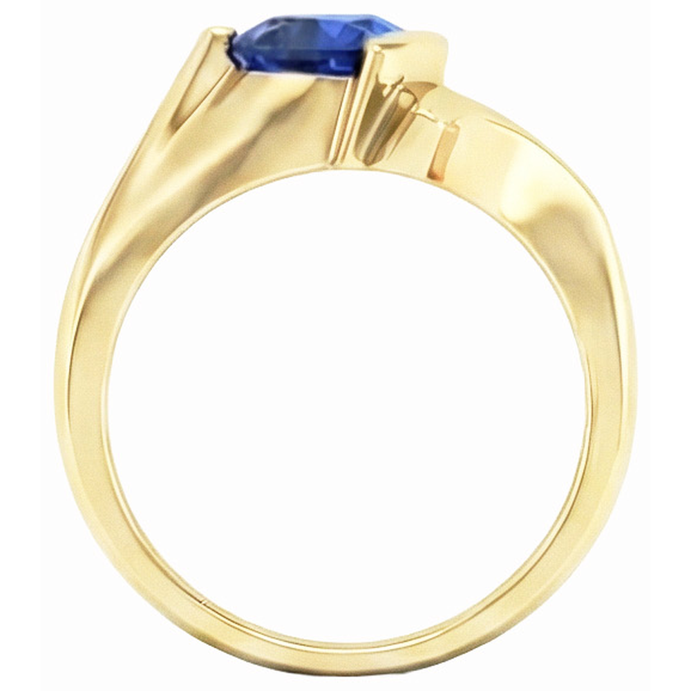 echter round diamant 1Karat ring Profilansicht
