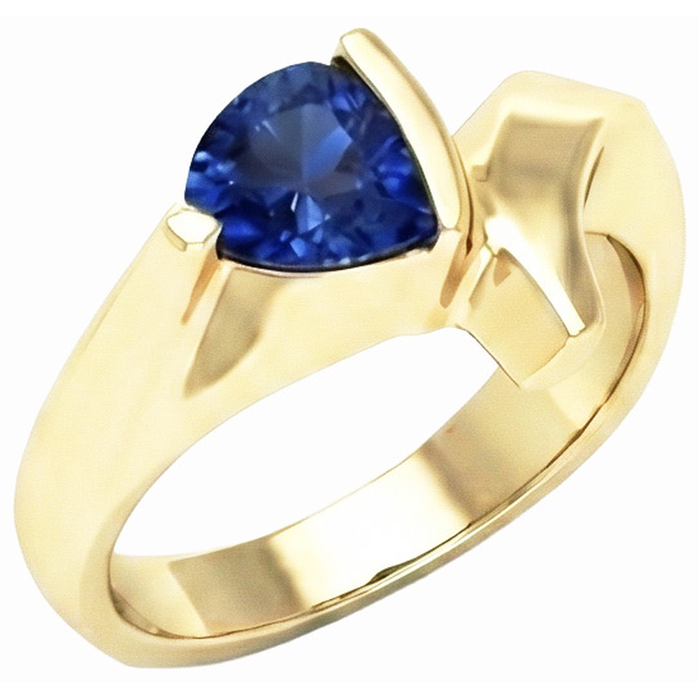 echter round diamant 1Karat ring Vorderansicht